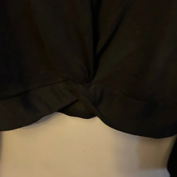 Danskin shirt - black long sleeve cross hem soft athleisure NWT - Picture 7 of 7